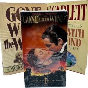 Gone With The Hardcover Wind Books And VHS VTG Collectible